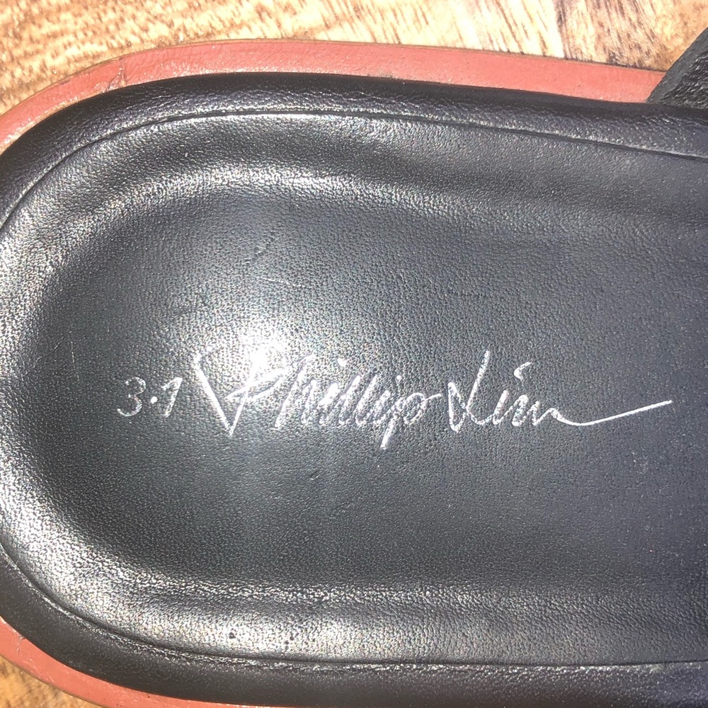 3.1 Phillip Lim Black Leather Sandal - Picture 4 of 6
